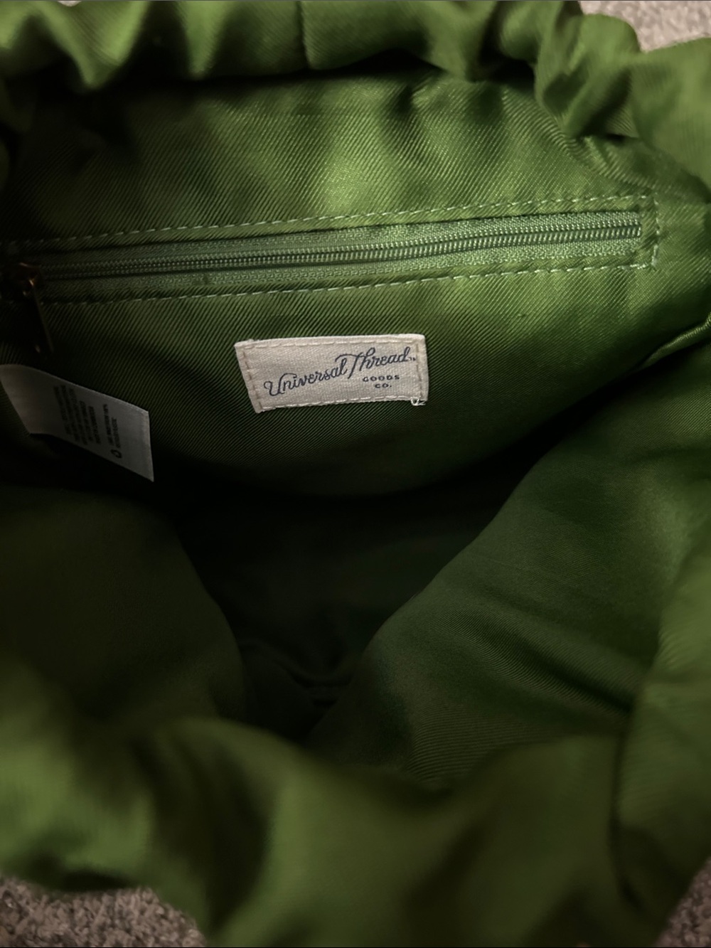 Universal Threads Green Corduroy Backpack with Tan Straps - Picture 4 of 7
